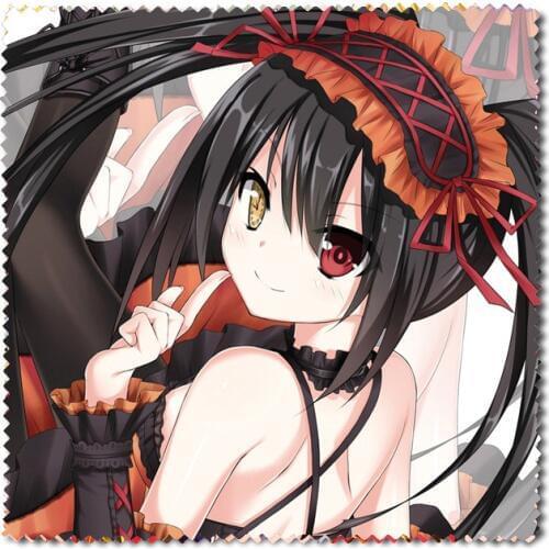 2pcs/set Anime DATE A LIVE Eyeglass Lens Glasses Clean Cloth Tokisaki Kurumi Laptop Screen Cleaner Cleaning Cloth