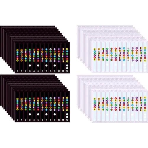 20Pcs Guitar Sticker Musical Scale Sticker Finger Guide Sticker For Training Learning Beginner Guitar Accessories