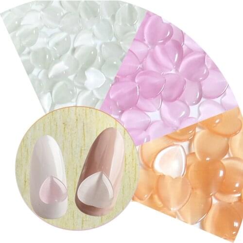 50Pcs 6mm/8mm/10mm Love Heart Nail Rhinstones Colorful Stones Gems For Nail Art Decoration Exquisite Crystal Cat Eyes Stones 234