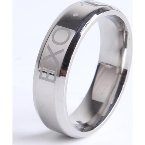 6mm EXO 1994 316L Stainless Steel finger rings for women men wholesale