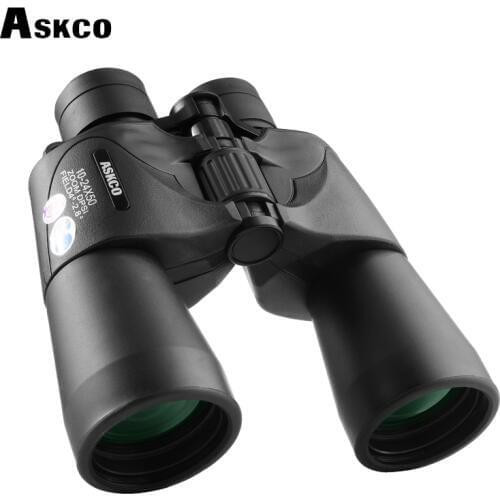 Askco Binoculars 10-24X50 Powerful Continuous Zoom Hunting telescope Professional Binoculars High Definition Nitrogen Waterproof
