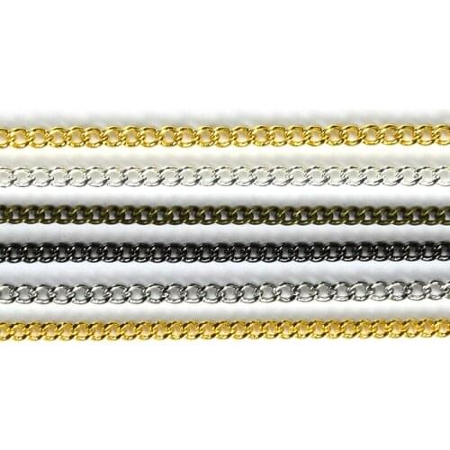 5 Meter/1.2 mm Alloy Necklace Bracelet Extend Tail Extension Chain Findings Handmade Accessories Diy Jewelry Making Supplies