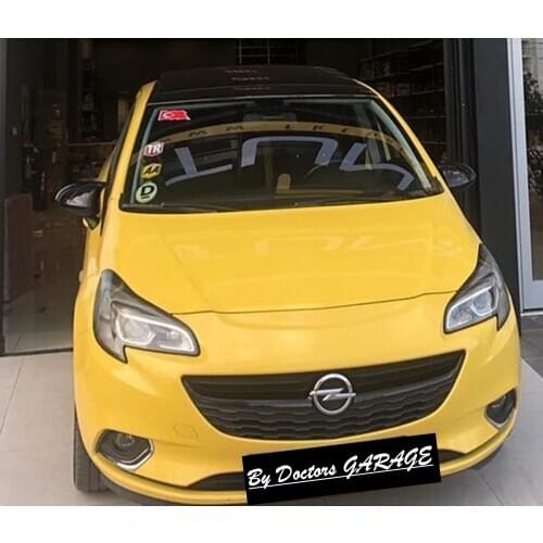 Bat Mirror Cover For Opel Corsa E 2014-2019 Piano Glossy Black Wing Case Covers Body Kit Rearview Auto Car Styling Accessory