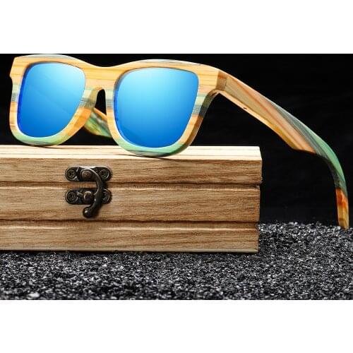 Skateboard Wood Bamboo Sunglasses Polarized for Women Mens New Brand Designer Wooden Sun Glasses UV Protection Lens S3834