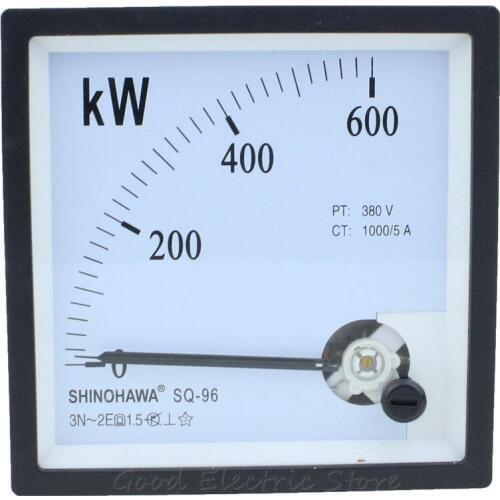SQ-96 CP-96 CZ-96 KW Meter Pointer Three-phase Active Power 600KW 1000/5A 380V Generator Instrument Head Power Meter