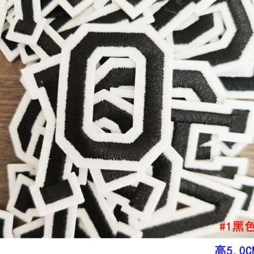 Kindergarten Student Name Tags Patch 5pcs Black Alphabet Clothes Diy Stickers 26 Letters Sew on Kids Dress Decoration Appliques