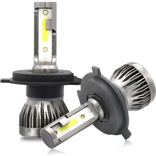 2Pcs Mini H11 9006 HB4 H7 LED H4 Hi/Lo Beam Car Headlight 72W COB Auto Headlamp 12V 6000K