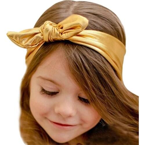 Fashion Infant Baby Hair Band Cute Elastic Bronzing Headband Bebe Girl Kids Accessories Photography Props