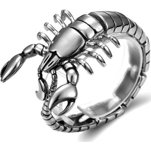 Cool Mens Silver Color Gothic 316L Stainless Steel Scorpion Bracelet Bangle High Quality Punk Biker Animal Titanium Bracelet