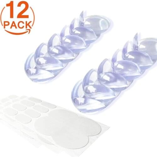 12pcs Home Furniture Edge Corner Covers Baby Anti Collision Safety Guards Baby safety corner transparent tea table protective