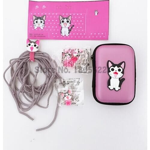 Cable Winder Earphone Bag Cases Cable Protector USB Charger Sticker Spiral Cable Protector for Huawei P9 Glory 9/V8/V9/Mate 8