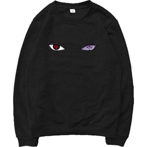 2020 New Autumn Harajuku Anime Hoodies Naruto Uchiha Uzumaki Hatake Eyes Printing Fashion Pullover Sweatshirt Hip Hop Streetwear