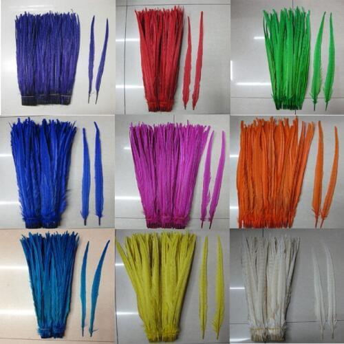 Wholesale 10 PCS/lot beautiful pheasant feather 20-22 inches / 50-55 cm in a variety of color can choose free shipping
