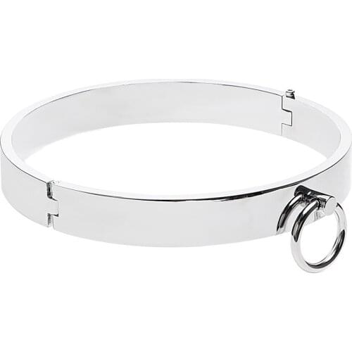 OLO Sex Neck Collar Stainless Steel Slave Restraints for Men Fetish Adult Games Sex Toys for Couples SM Bondage