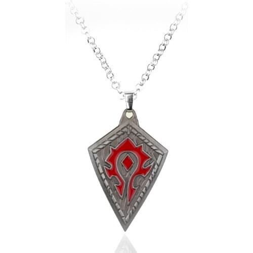 World Of Warcraft Hearthstone Necklace Horde Symble Pendant Necklace Men Game Jewelry