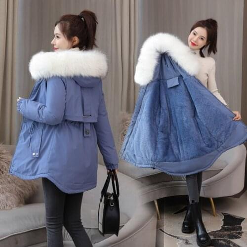 Parkas Winter Jacket Women Down Cotton Coat Hooded Jackets for Women 2021 Female Midi Long Clothes Chaquetas Para Mujer HLY138