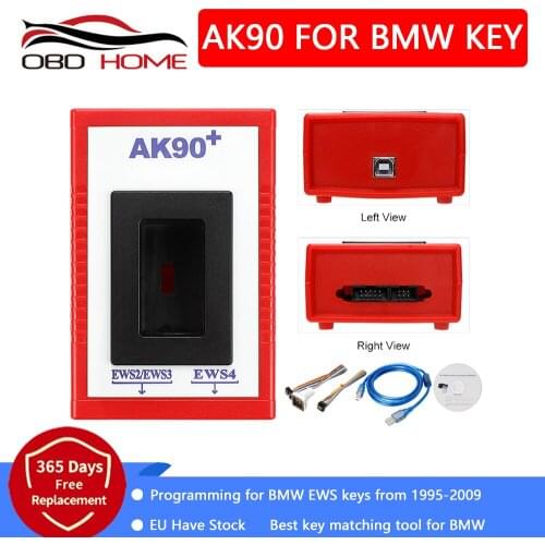 AK90+ OBD2 Key Programmer For BMW CAS/EWS2/3/4 Key Code Reader V3.19 Newest Version AK90 Key Maker For BMW Programming Tool