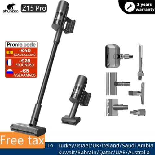 XIAOMI Shunzao Z15 Pro Dual rotary mopping Vacuum Cleaner Upgrade from Shunzao Z11 pro Hair-cutting Replaceable battery design