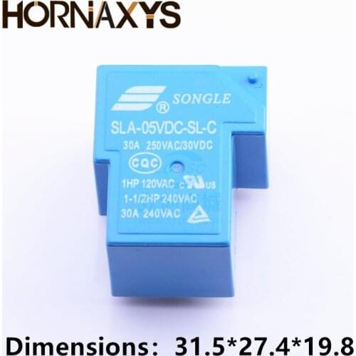 10Pcs/Songle Relay T90 SLA-05VDC-SL-C SLA-12VDC-SL-C SLA-24VDC-SL-C 5V 12V 24V 6PIN T90 1CO relay Brand new and original