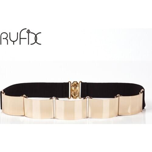 High Quality Fashion Women Belt Fashion Korean Stretch Elastic Waistband Wide Waist Metal Belts 3 Colors BL66