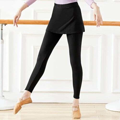 Fake Two Modern Dance Pants Classical Dance Trousers Cotton Dancer Practice Wear Elasitc Waist Black Clothes XXL