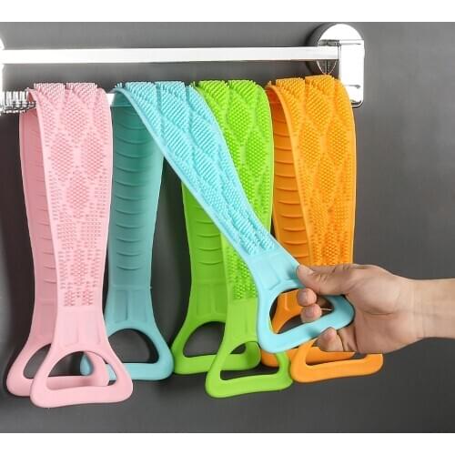 Bathroom Silicone Brushes Bath Towels Rubbing Back Mud Peeling Massage Body Shower Extended magical Towels Scrubber Skin Clean