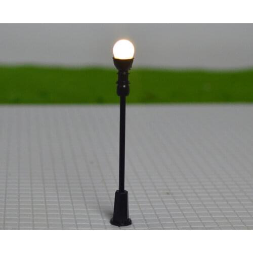 50pcs 6.7cm height warm white model garden lamp toys scale miniature architecture patio lights for diorama garden scene making