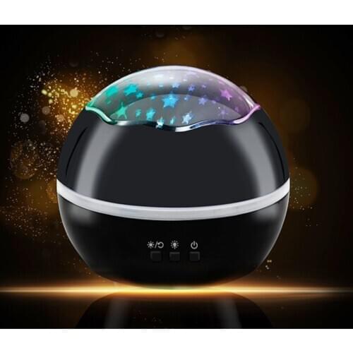 LED Projection Lamp Decoration Party Lights Disco Ball Rotating Multicolor Night Light RGB USB Battery Powered Holiday Kids Gift