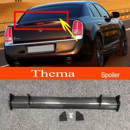 Thema Real Carbon Fiber GT-style Car-styling Sporty Rear Trunk Wing Spoiler for LANCIA Thema Sedan