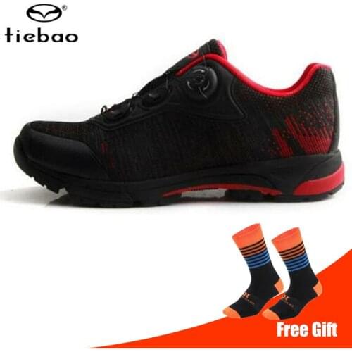 Tiebao Leisure Cycling Shoes Sapatilha Ciclismo Mtb Men Women Breathable Bicycle Sneakers Self-locking Athletic Bike Shoes