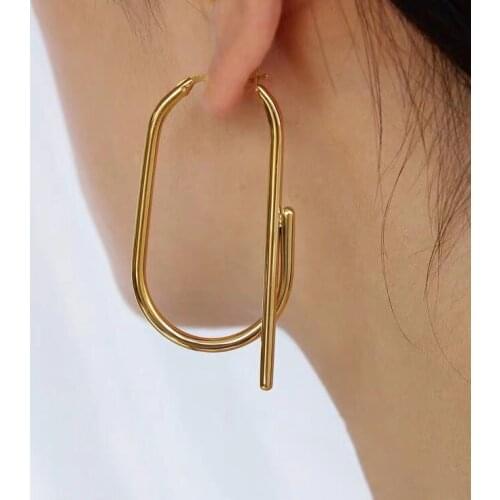 Vintage Long Earrings For Women Luxury Famous Brand Design Piercing Gold Drop Earring Ladies Simple Charms Ear Jewelry Gift
