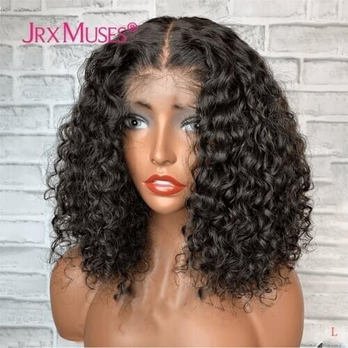 Water Wave Bob Lace Front Wig Water Wave 13X6 Frontal Wig Curly 4x4 Closure Human Hair Wig Preplucked Short Hair For Black Women