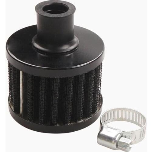 12mm Air Filter Cold Air Intake Filter Breather Turbo Vent Universal Air Intake Filter Cleaner Black for car and Motorcycle