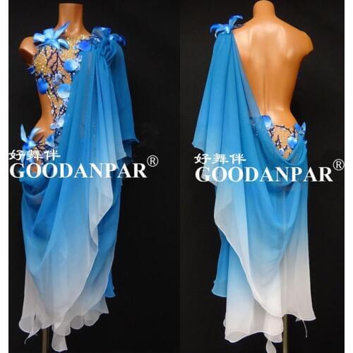 GOODANPAR New Style Latin Dance Dress Women Girls Lycra Dance Wear Salsa Samba Rumba Costume With Bodysuit Bra white Graded