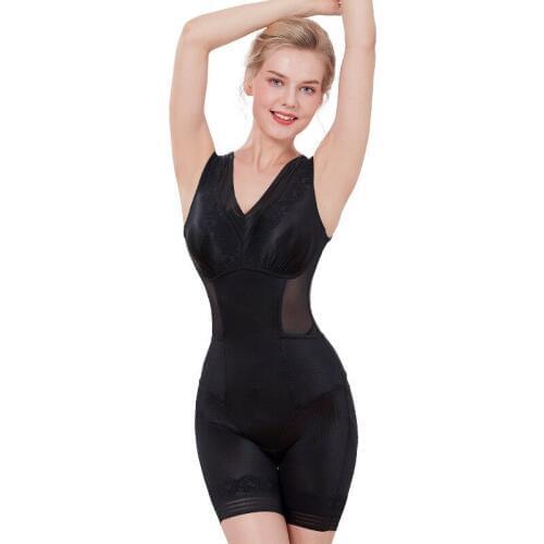 ZYSK Plus Size Women Full Bodysuits Body Shapewear Underbust Slimming Body Shaper fajasTummy Control Seamless Postpartum Girdle