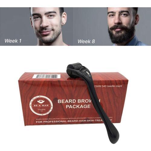 0.25mm 540 Needles Beard Growth Roller Facial Roller Skin Care Micro Needle For Beard Growth Beard Care Treatment Tool