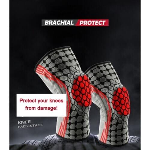 1 pcs Knee Brace Support Sleeve Silicone Knee Pad Basketball Running Compression Knee Sleeve Support Sports Kneepads