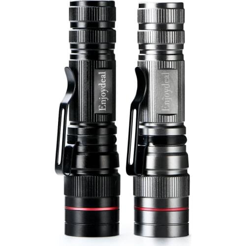 2018 NEW Enjoydeal Q5 LED 2000 Lumens Lamp Clip Mini Zoomable 3 modes Flashlight Torch Penlight Camp Light For AA