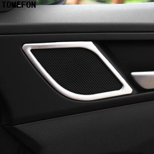 For Hyundai Tucson 2016 2017 New Stainless Steel Front Door Up Speaker Cover Trim Cover 2pcs
