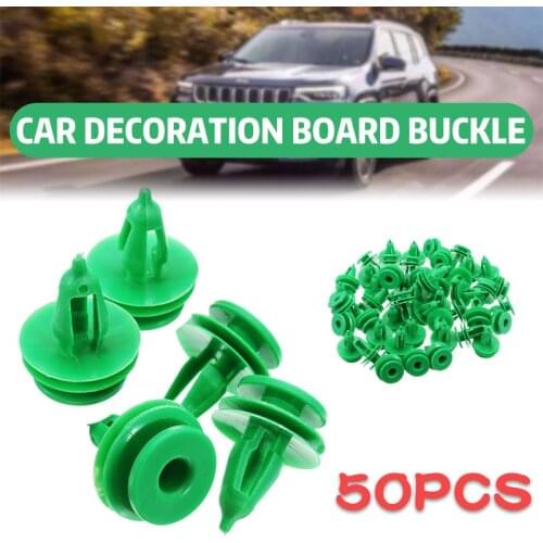 50/100Pcs Car Door Panel Trim Fasteners Plastic Green Clips for Chrysler WJ For Jeep Grand Cherokee Auto Fastener Clips