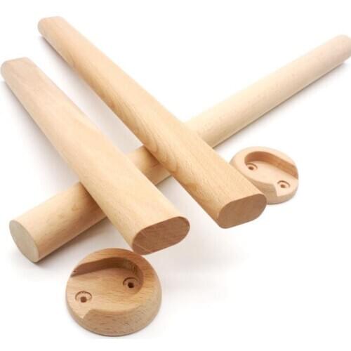 Hotel Home Beech Clothes Rod Wardrobe hanging rod wood cabinet solid wood hanging rod fixed cross-bar