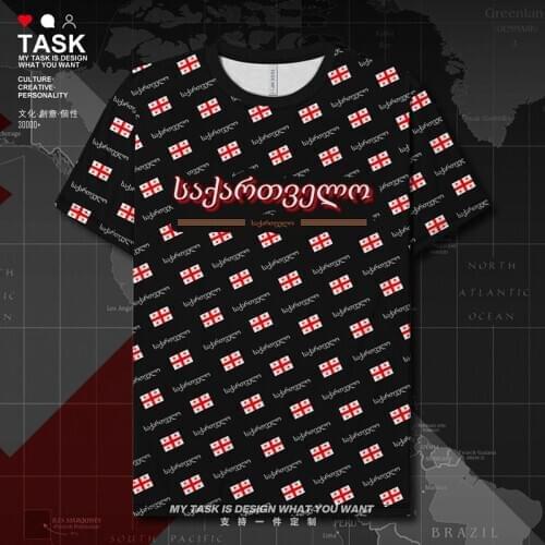 Georgia GEO Georgian Quick Dry t shirt mens mens gym sporting fashion Fitness clothing tops Short Sleeve new summer clothes