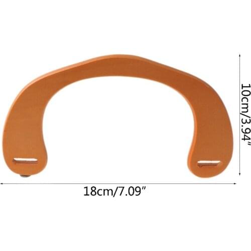 C5AC U Shape Wood Bag Handle for DIY Handbag Shoulder Bag Making Tool