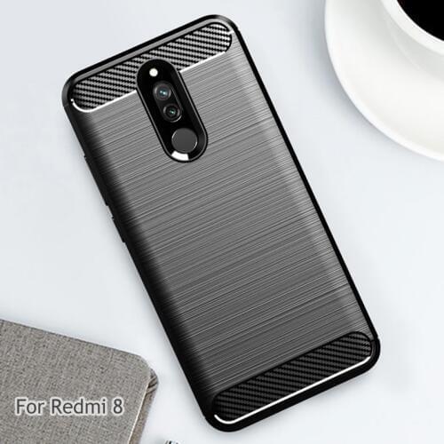 For Redmi 8 Case Soft TPU Silicone Ultra Slim Cover Carbon Fiber Pattern Brushed Cases For Xiaomi Redmi8 Redmi 8 8A Phone Case