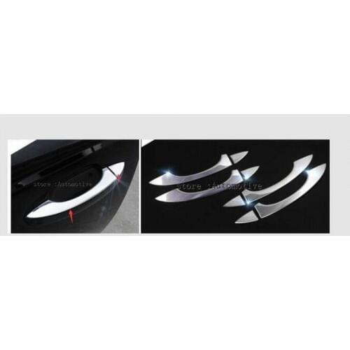 FOR 2012 2013 2014 2015 2016 for AUDI A6 C7 CHROME STAINLESS DOOR HANDLE COVER TRIM MOLDING CAP BEZEL OVERLAY GARNISH PROTECTOR