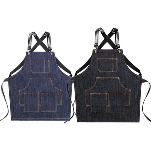 Cook Apron Barista Bartender Chef Hairdressing Apron Catering Uniform Work Wear Anti-Dirty Overalls