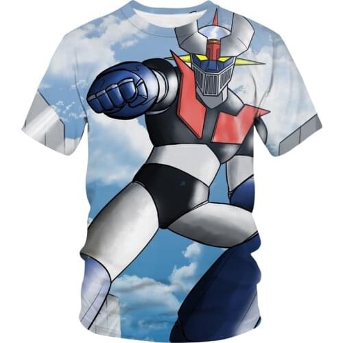 Mazinger Z Game 3d Printing T-shirt Anime Movie Robot Street Clothing Men Women Casual Fashion T-shirt Kids Boys Girls Tee Tops