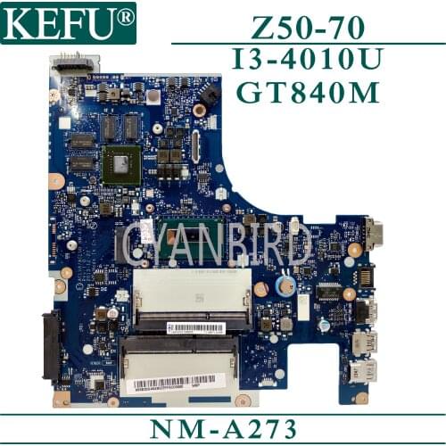 KEFU NM-A273 original mainboard for Lenovo Z50-70 G50-70M with I3-40100U GT840M Laptop motherboard