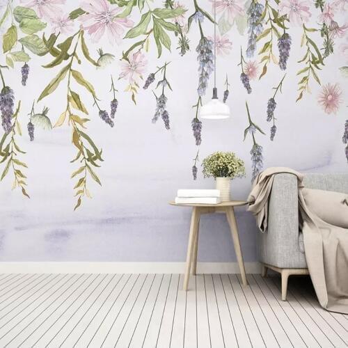 Custom Any Size Mural Wallpaper 3D Green Leaves Floral Watercolor Photo Wall Paper Living Room TV Sofa Bedroom Home Decor Fresco