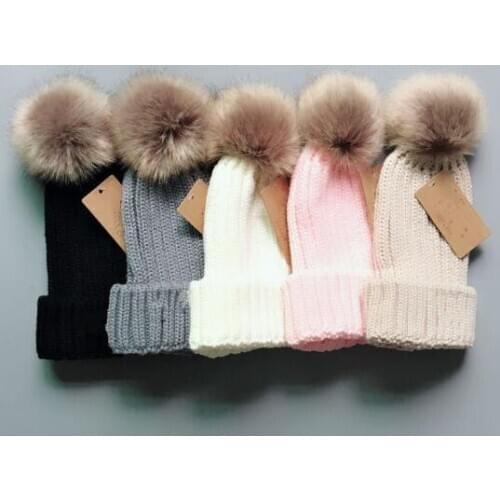 Nitted Beanies Thick Warm Vogue Ladies Wool Hat Hats